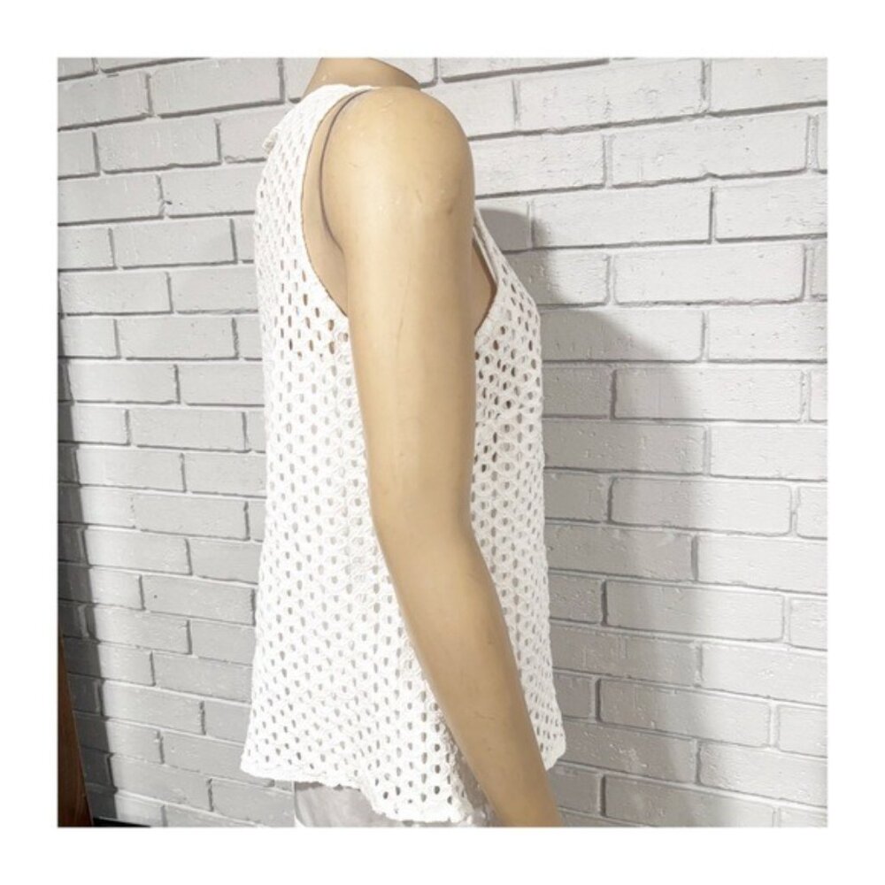 Laundry Illusion White Crochet & Eyelet Layered Top • Boho‑Chic Summer - Size XL - Picture 7 of 7